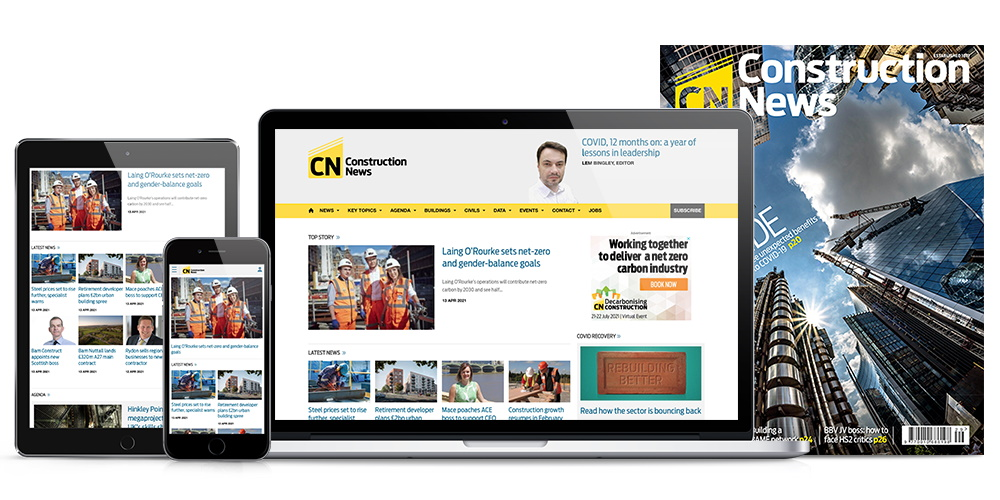 Full range of Construction News magazine products
